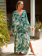 Chain Print Bat Sleeve Cover Up Dress