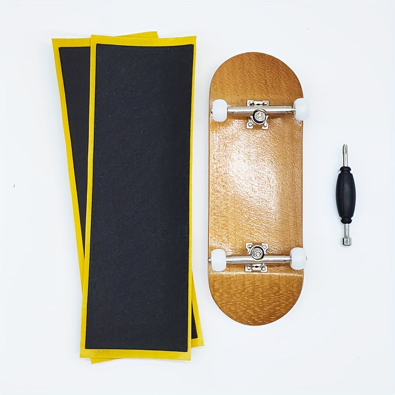 34MM Maple Wood Finger Board Skateboard Set