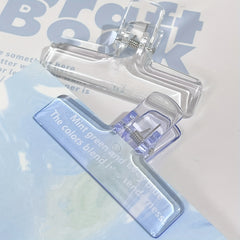 Transparent Long Tail Clip Stationery Acrylic Storage Clip