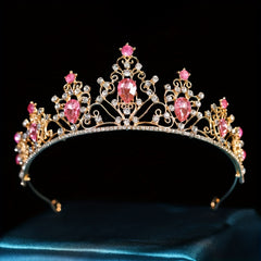 Crystal Headband Queen Princess Baroque Style Crown Head Jewelry