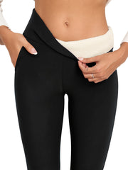 Seamless Fleece Sports Leggings High Stretch Warm Tight Pants Women's Activewear