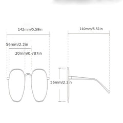 Women's Oversized Square Sunglasses UV400 Sun Shades Glasses