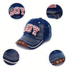 Vintage Distressed Denim Cap Baseball Cap Outdoor Traveling