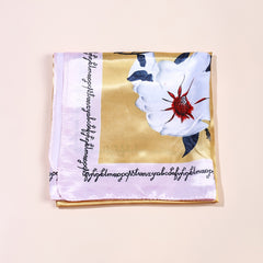 Flower Print Scarf Multifunction Large Bandana Headscarf Head Wrap