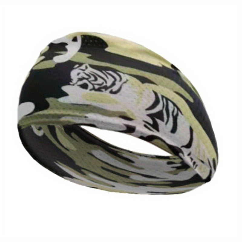 Men's Ice Silk Sports Headband Camouflage Elastic