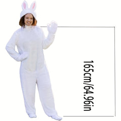 Easter Bunny Costume Soft Rabbit Pink Ears & Fluffy Tail
