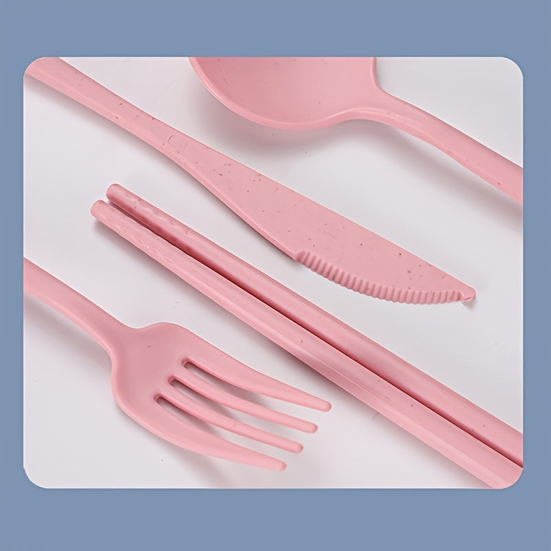 36pcs Outdoor Camping Tableware Set Lightweight Reusable Cutlery Set