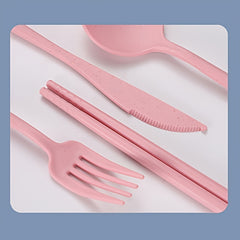 36pcs Outdoor Camping Tableware Set Lightweight Reusable Cutlery Set