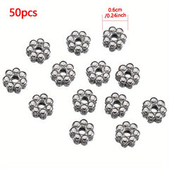 50pcs Golden Daisy Spacer Beads Charms for DIY Jewelry Making