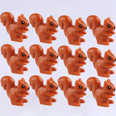 Mini Squirrel Block Toys Set Forest Animal DIY Desk Decoration Christmas Gift