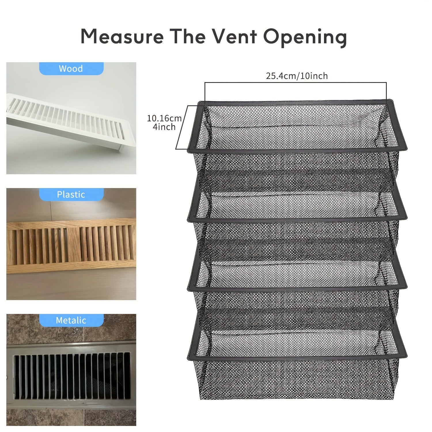 Floor Vent Cover Filter Net Air Vent Screen Mesh Catcher