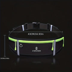 3-Pocket Waterproof Sports Fanny Pack - Phone Storage Bag for Outdoor Activities