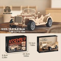 Wooden 3D Puzzle Car Set DIY Craft Kit - Ideal Hallow Gift
