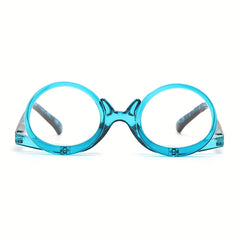 2 In 1 Reading Glasses Cosmetic Magnifier Double Lens Reversible Glasses
