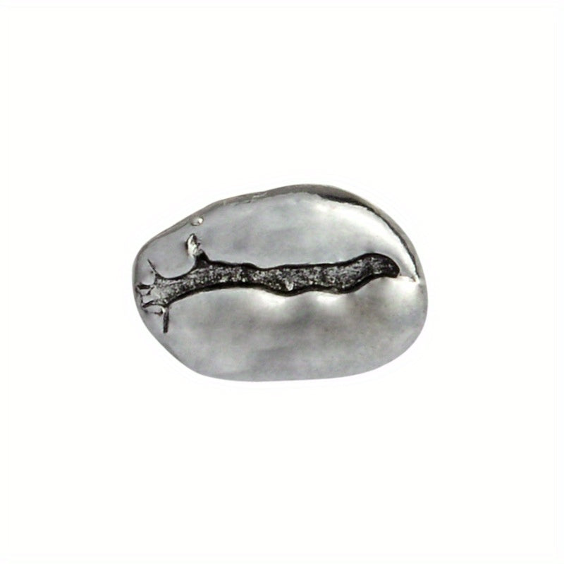 Vintage Coffee Bean Shape Brooch Button Clothes Shirt Collar Lapel Pin