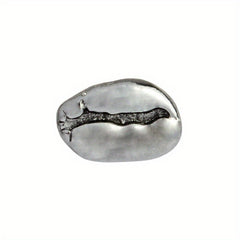 Vintage Coffee Bean Shape Brooch Button Clothes Shirt Collar Lapel Pin