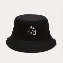 Unisex Sunshade Bucket Hat Heart Embroidery Double Sided Sun Hat