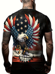 Eagle Print Men's Graphic T shirt Casual Comfy Tees For Summer