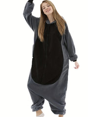 Halloween One Piece Pajama Funny Hooded Jumpsuit
