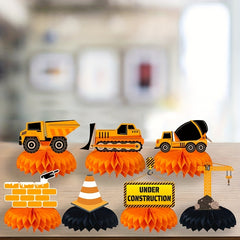 9pcs Engineering Car Theme Birthday Party Decorations