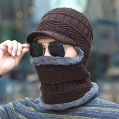 Vintage Winter Men's Warm Ear Protection Windproof Face Cover Hat