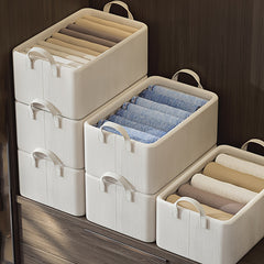 Collapsible Storage Box With Handles - Washable Closet Organizer