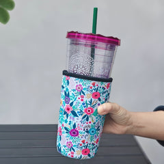 Leopard Printed Neoprene Coffee Cup Sleeve for 22-32oz Cup
