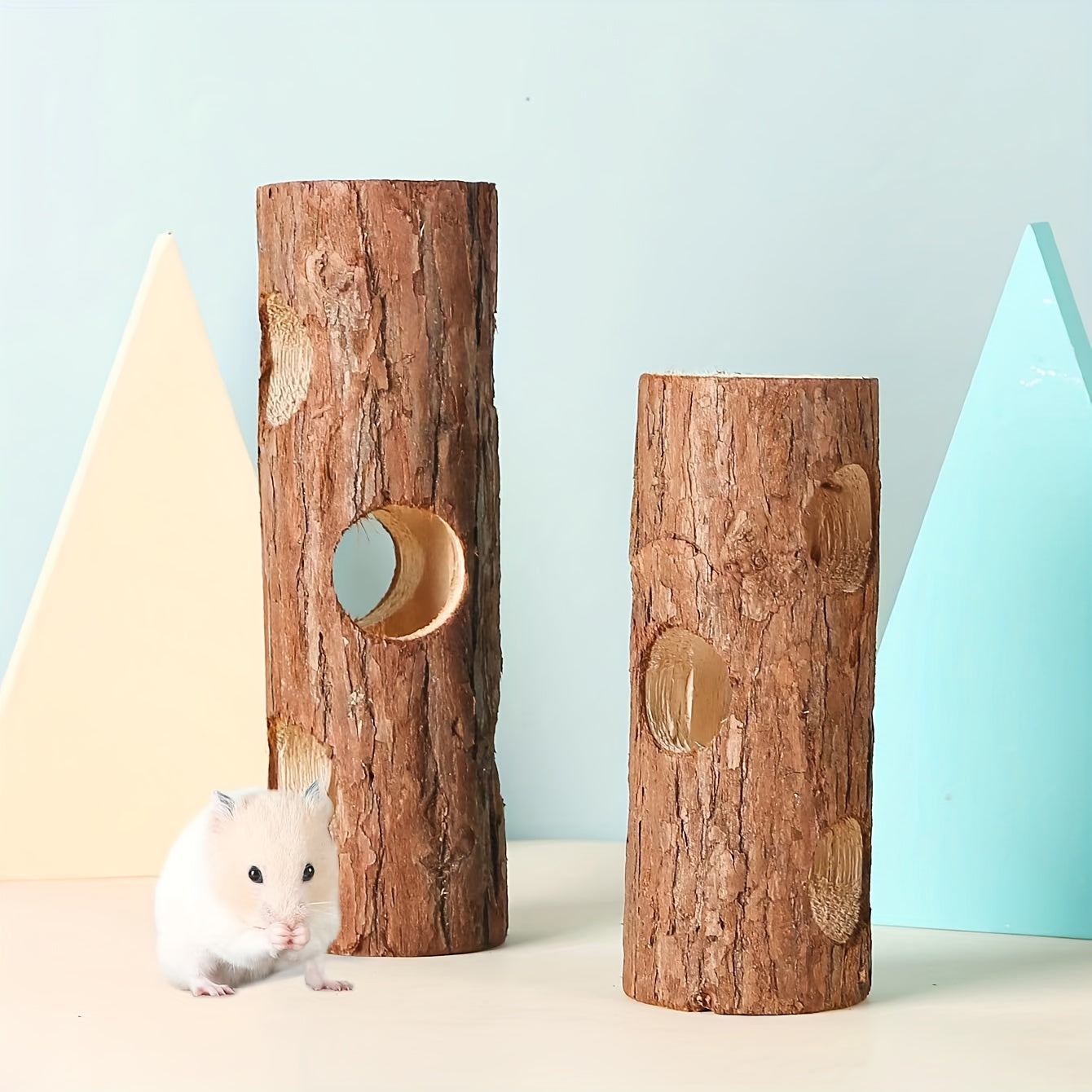 Hamster Tunnel Toy Hollow Wooden Pet Chew Toy Wood Hideout