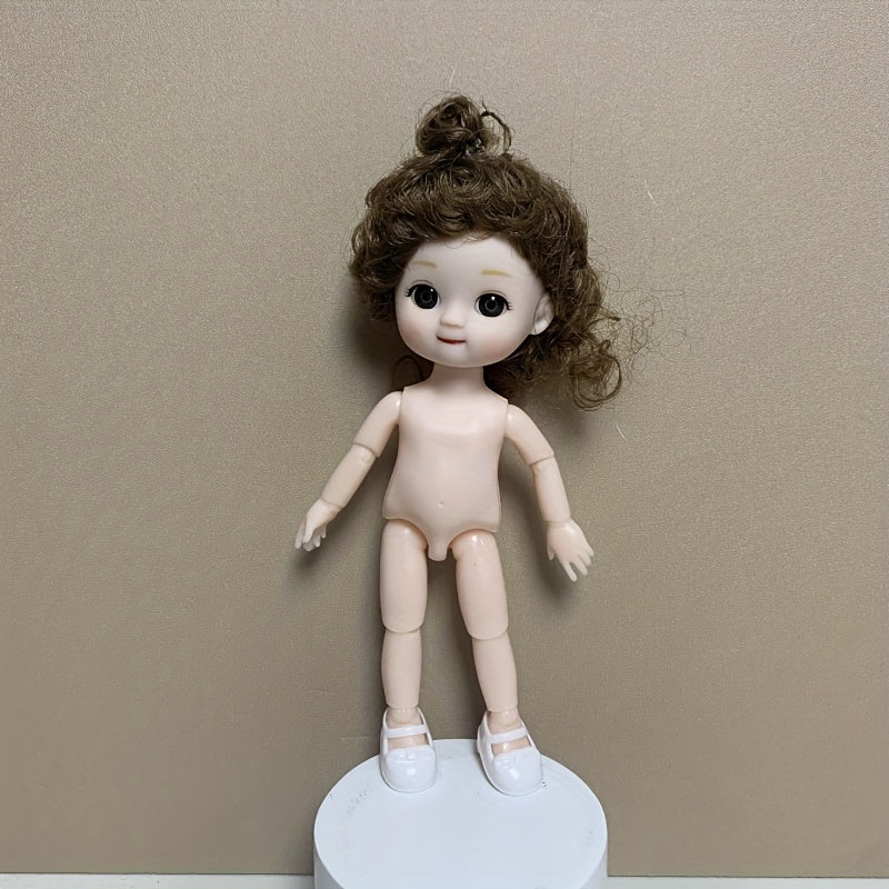 16cm Girl Doll 1/8 BJD Doll with Movable Joints Nude Body And Realistic Eyes