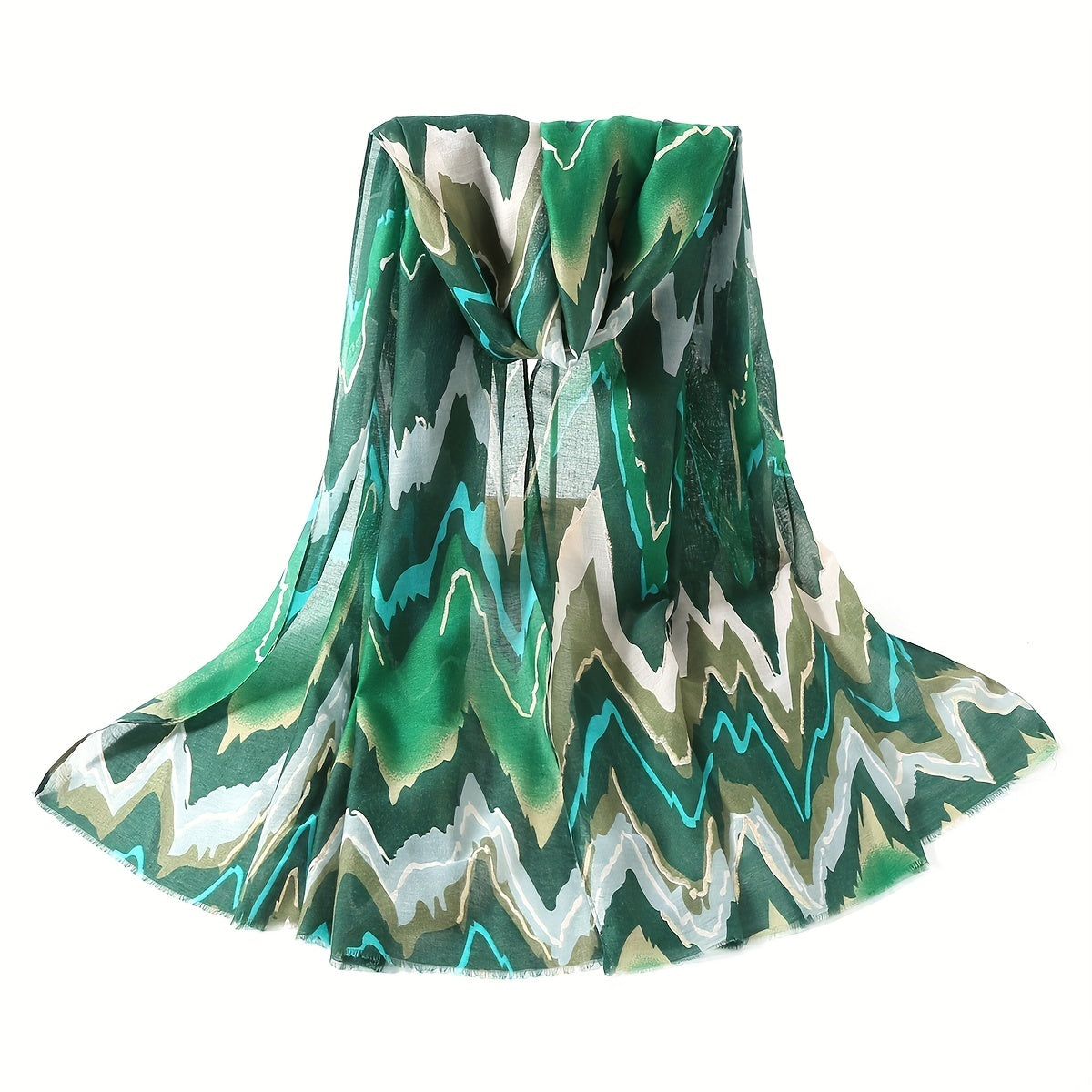 Striped Hot Stamping Scarf Gradient Shawl Windproof Head Wrap