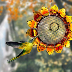 Metal Sunflower Bird Feeder Outdoor Decoration Hanging Garden Decor