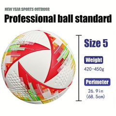 Durable Size 5 Soccer Ball Seamless Football For Training&competition