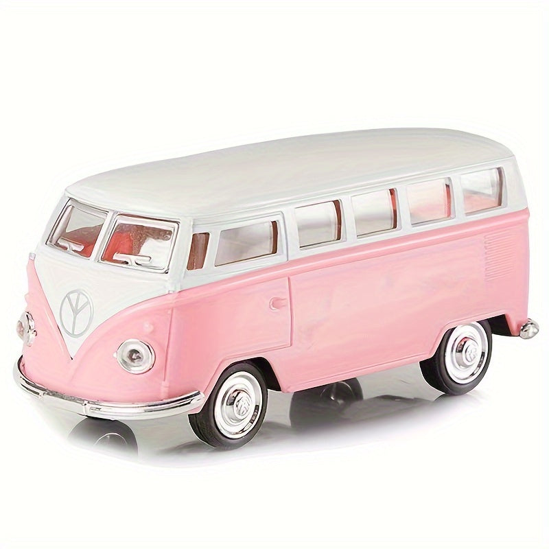 1:32 Alloy Bus Model Toy Car Can Open The Door Touch Decoration Back Force