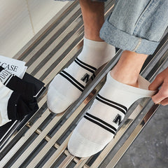 5 Pairs Striped Socks Soft & Lightweight Low Cut Ankle Socks Women's Stockings