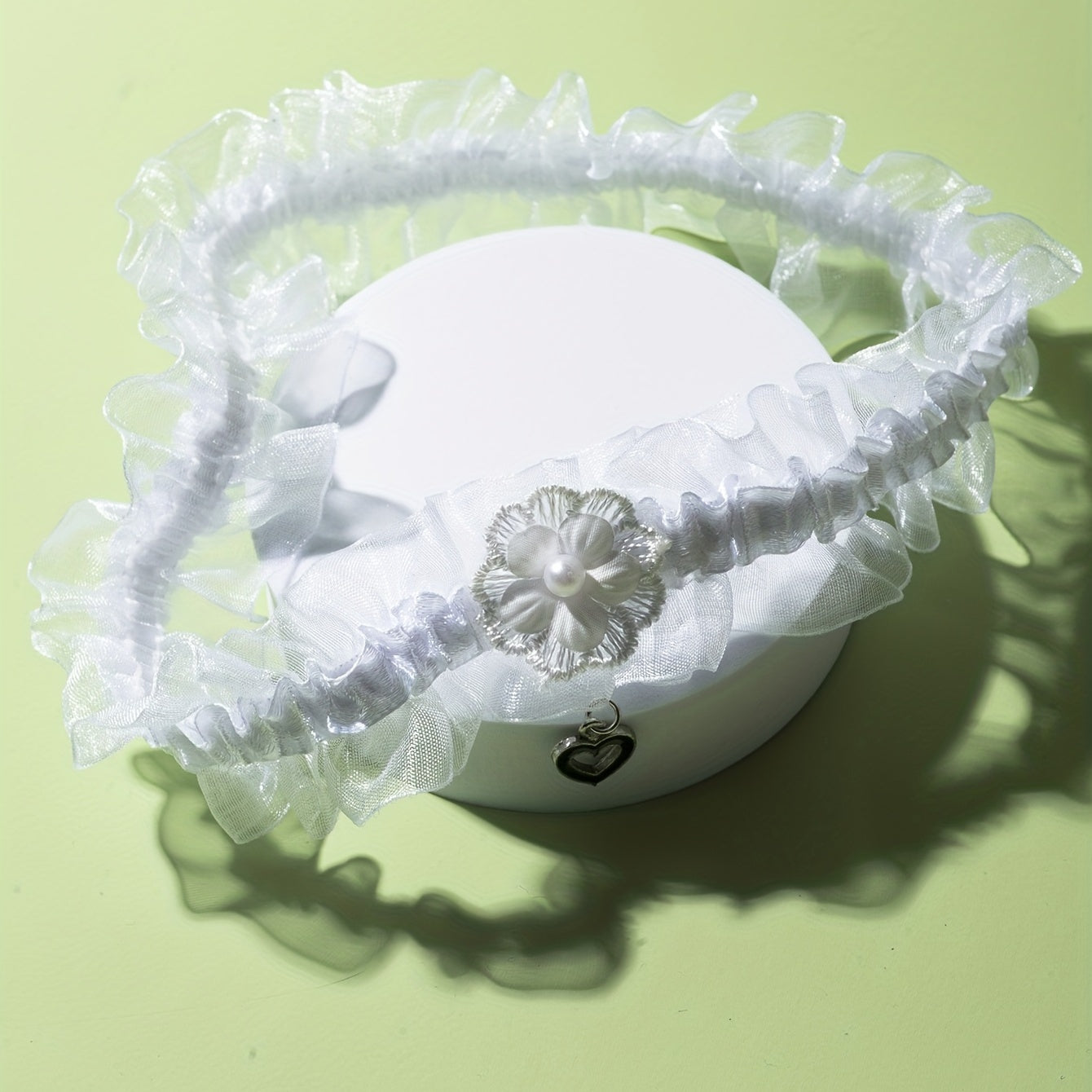 Flower Faux Pearl Garters Wedding Bridal Garter Belt