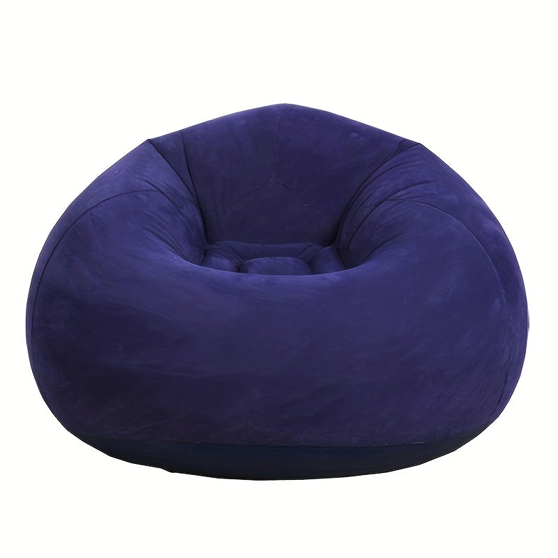 Inflatable Lounge Chair Flocking Portable Sofa Single Sofa