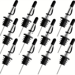 12pcs Pour Spout For Liquor Bottles Stainless Steel Tapered Speed Wine Pourers
