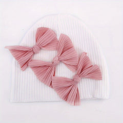 Soft & Cozy Baby Bows Beanies for Autumn & Winter