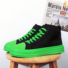 Unisex High Top Canvas Shoes Comfy Non Slip Skate Sneakers