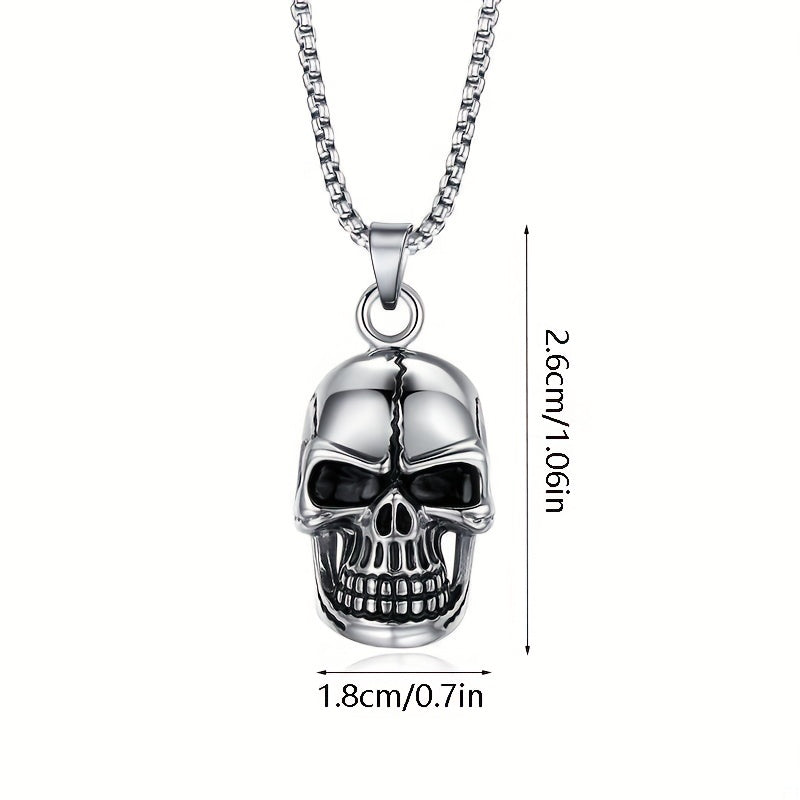 Men's Skull Pendant Punk Style Necklace Accessories