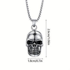 Men's Skull Pendant Punk Style Necklace Accessories