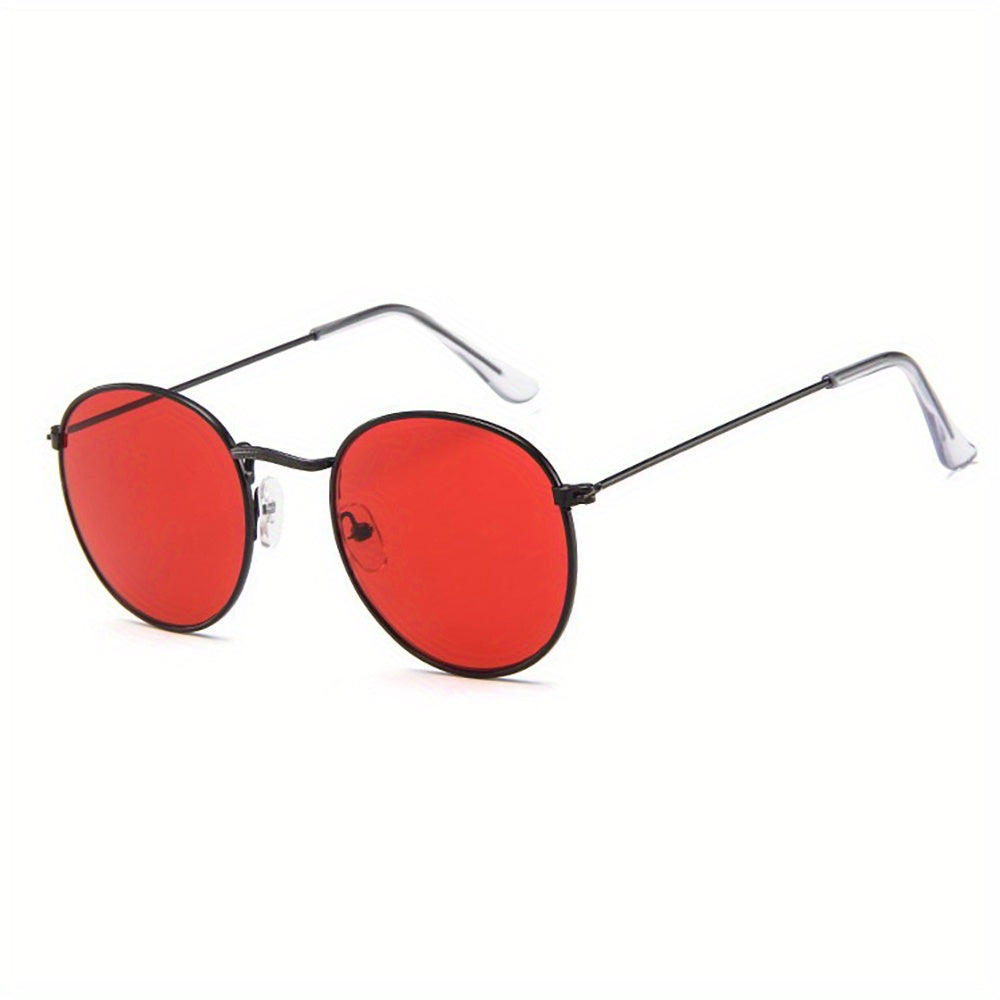 Round Metal Sunglasses Anti Glare Glasses UV400
