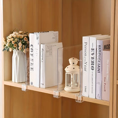 8pcs Clear Acrylic Shelf Dividers for Bedroom and Office Organization