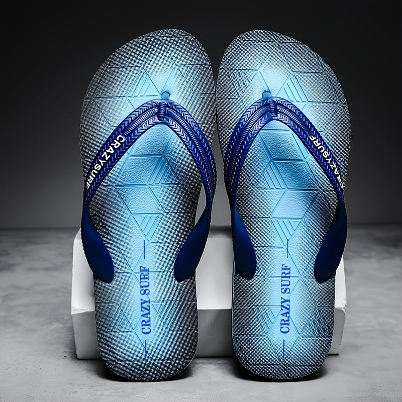 Men's Non Slip Flip Flops Coffee Cerulean