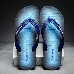 Men's Non Slip Flip Flops Coffee Cerulean