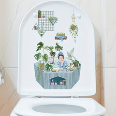 Waterproof Home Decor Toilet Sticker - Removable PVC Sticker
