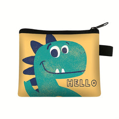 Dinosaur Pattern Coin Purse Card Case Key Storage Bag