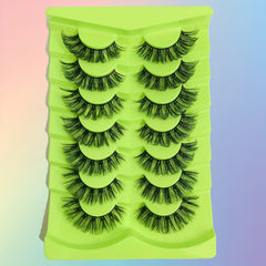 7 Pairs 3D False Eyelashes Cat Eye Lashes Natural Thick Short Long Lengthening
