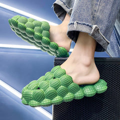 Men's Massage Bubble Slides Cushioned Spa Slippers Golf Ball Cloud Shoes