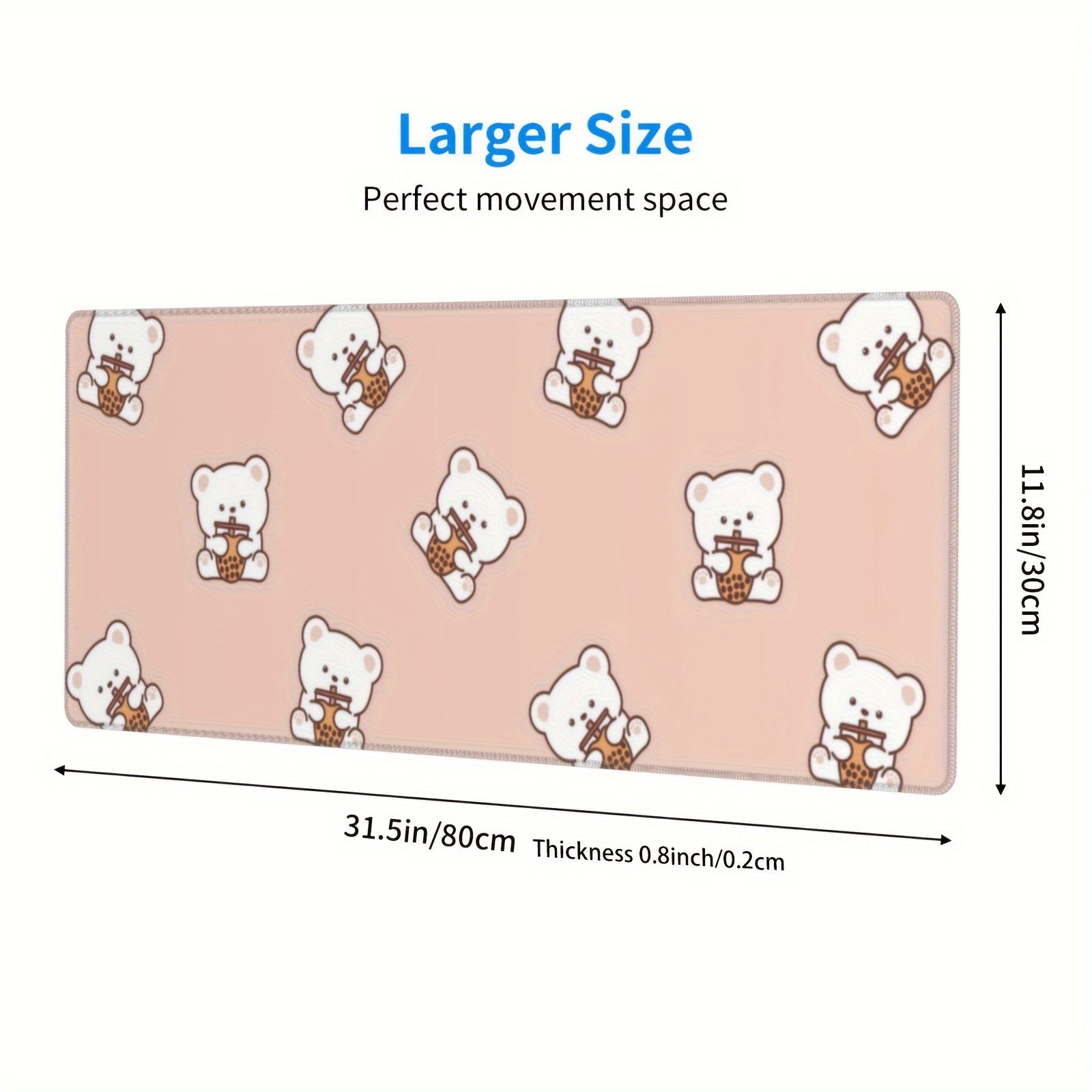 Funny Bear Desk Pad Office Mouse Pad Large Small